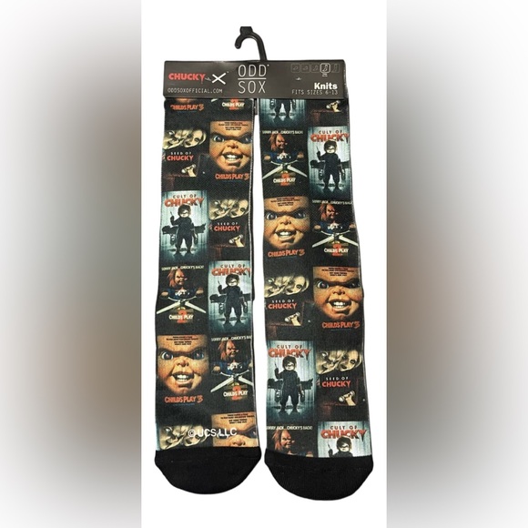 odd sox Other - Odd Sox Chucky Child’s Play 80s Horror Movie Halloween Crew Socks Size 6-13 New